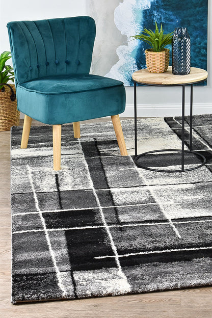 Dahlia 297 Dark Grey Black Rug