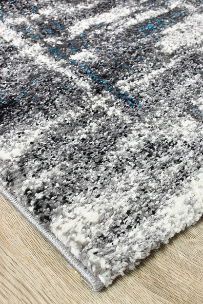 Dahlia 347 Light Grey Turquoise Runner