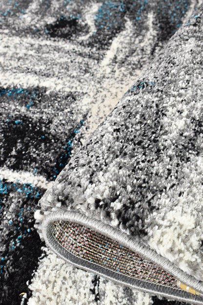 Dahlia 347 Light Grey Turquoise Runner