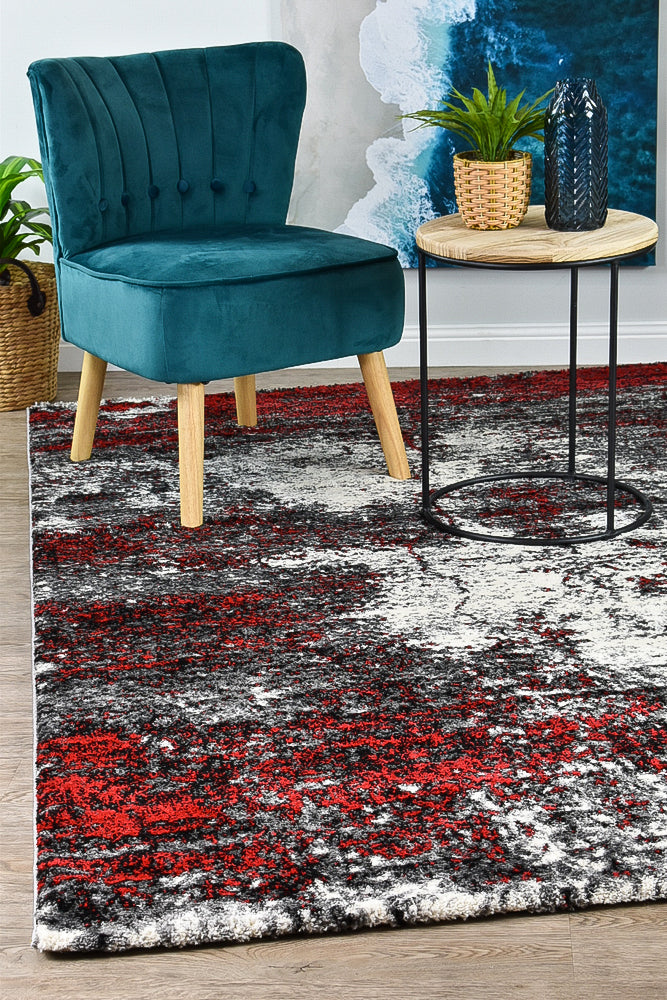 Dahlia 651 White Red Rug