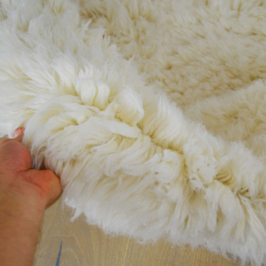 Pure New Zealand Wool 2000 GSM NATURAL Flokati