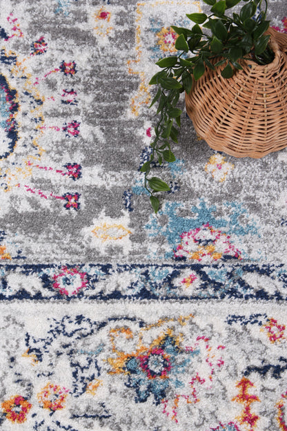 Provence Somerset Grey Multi Traditional Rug - PROV19
