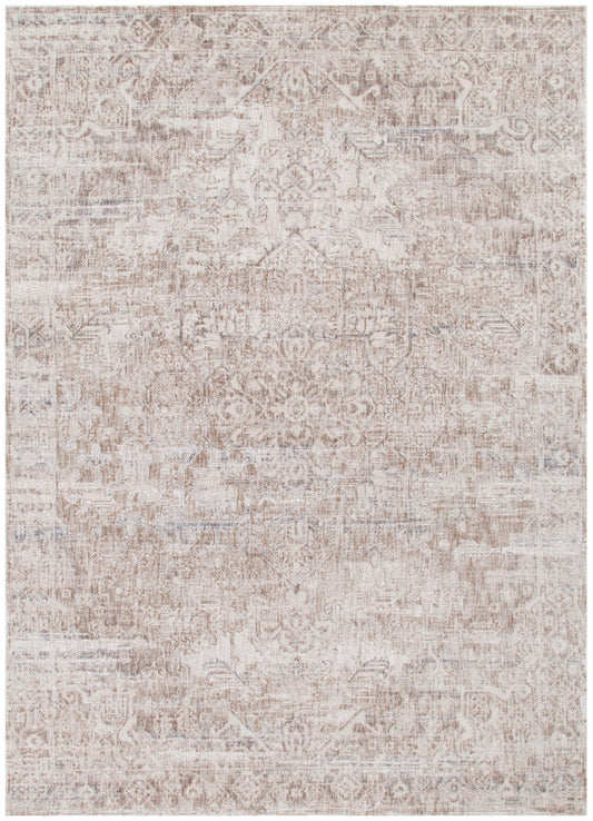 Solenne Beige & Blue Distressed Vintage Rug - S100
