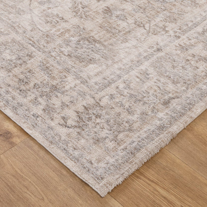 Solenne Beige & Blue Transitional Rug - S300