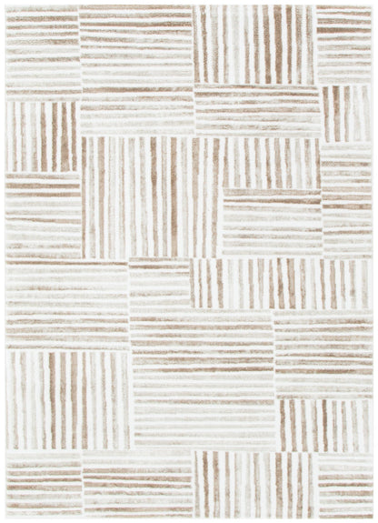 Wellington Geometric Lines Brown Rug - W001