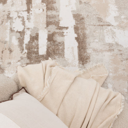 Wellington Abstract Wash Brown Rug - W007