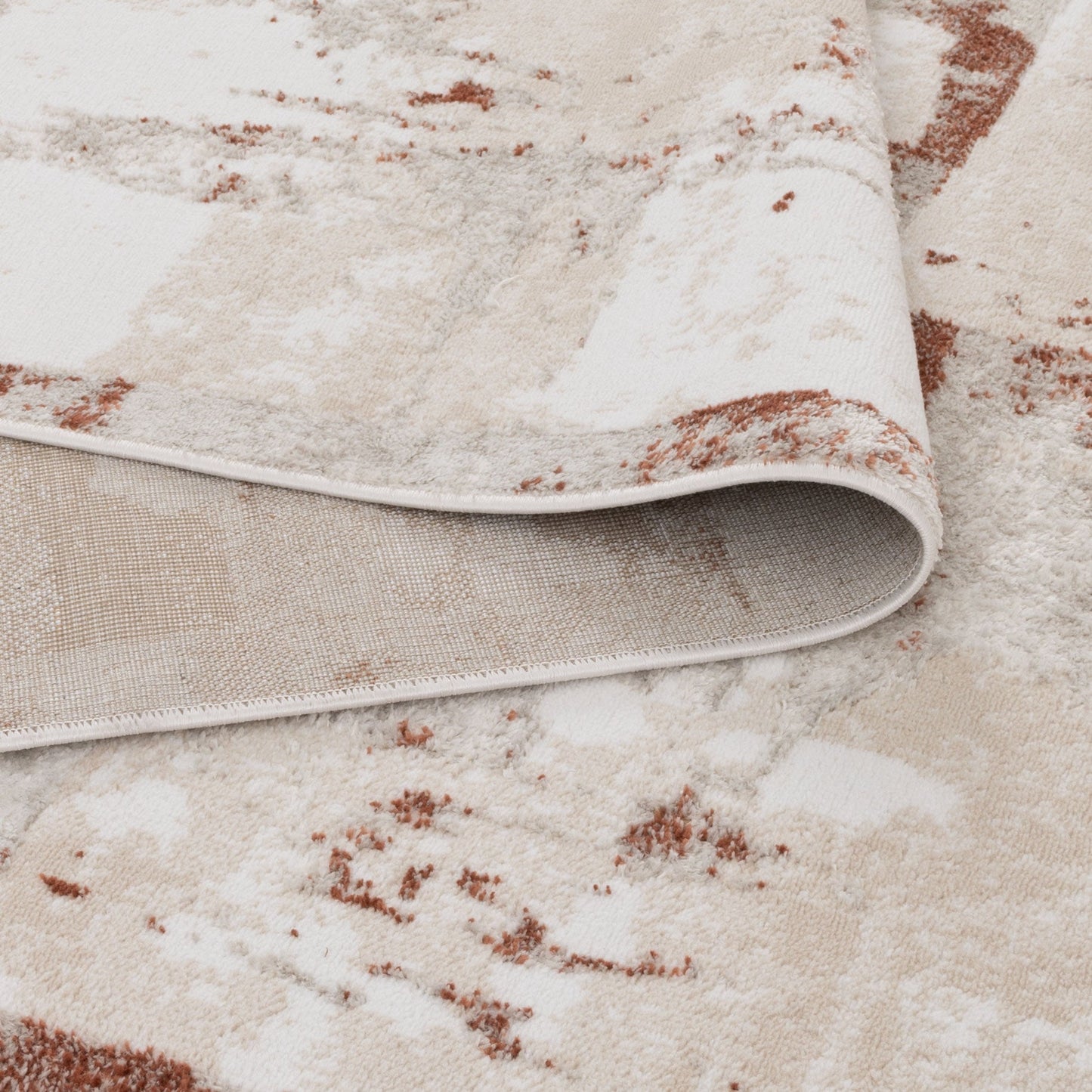 Wellington Abstract Wash Rust Rug - W010