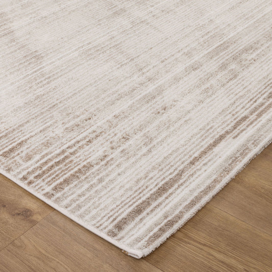 Wellington Distressed Lines Brown Rug - W011