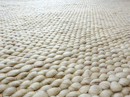 Essence Minimal Wool Weave Beige Rug