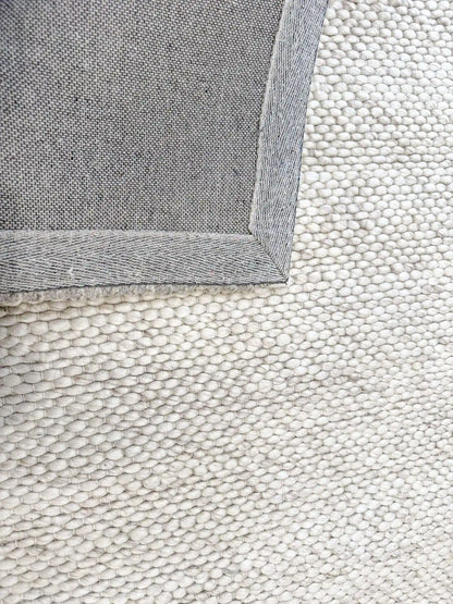 Essence Minimal Wool Weave Beige Rug
