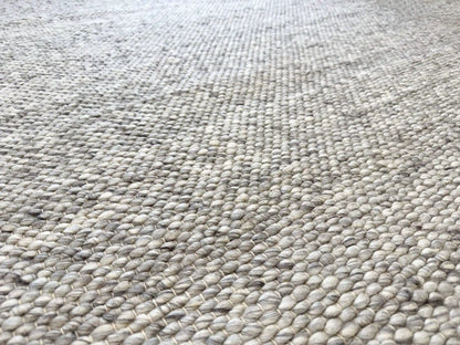 Essence Minimal Wool Weave Grey Rug