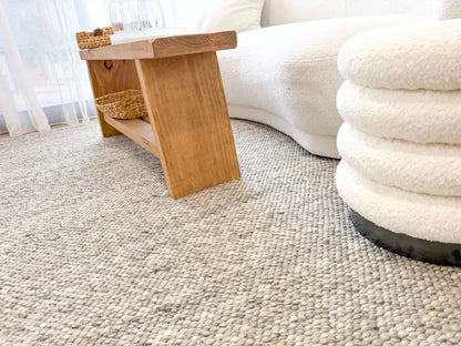 Essence Minimal Wool Weave Grey Rug
